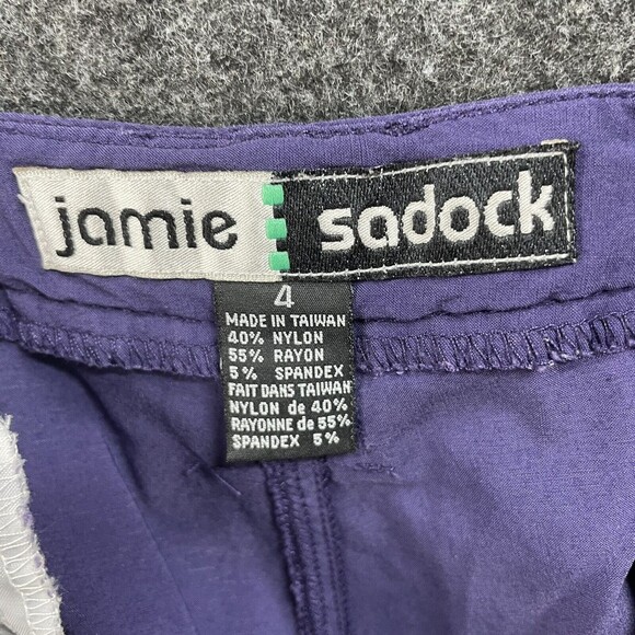 Lot 2 JAMIE SADOCK Bermuda Shorts GOLF Cool Dry Purple Tan Size 4 EUC - Picture 8 of 10